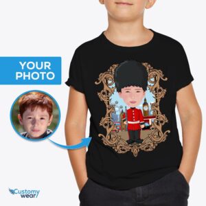 King’s Little Guardian: Custom Royal Guard Boys Shirt – Personalized London Tee Boys www.customywear.com