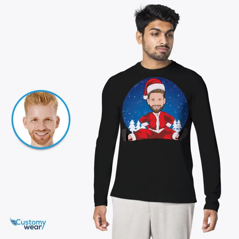 Embrace the Festive Spirit with Our Custom Santa Claus Man Sitting Shirt!-Customywear-Adult shirts