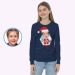 Rasakan Keajaiban Natal dengan Kaus Gadis Remaja Sinterklas Kustom kami-Pakaian Khusus-Kaus seni Natal