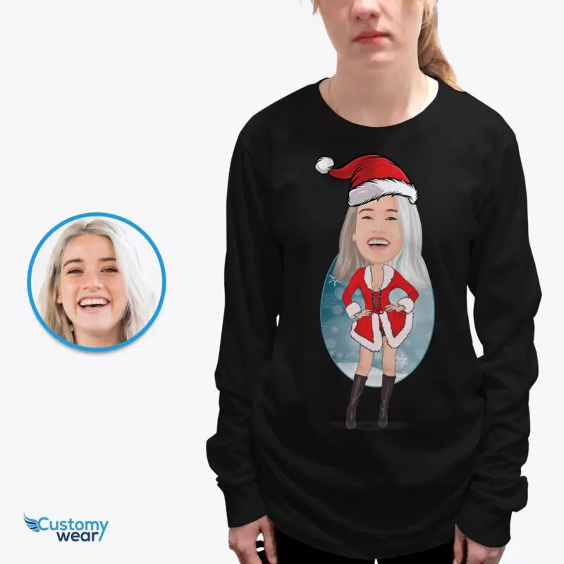 Unleash Your Festive Charm with Our Sexy Mrs. Claus Christmas Shirt-Customywear-Adult shirts