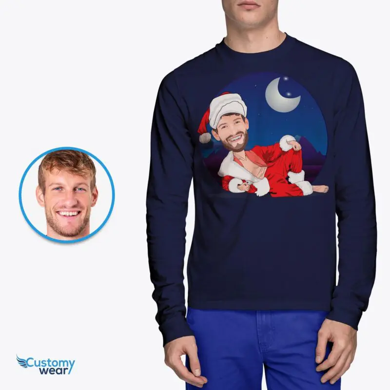 Get Festive with Our Custom Sexy Santa Claus Man Shirt-Customywear-Adult shirts