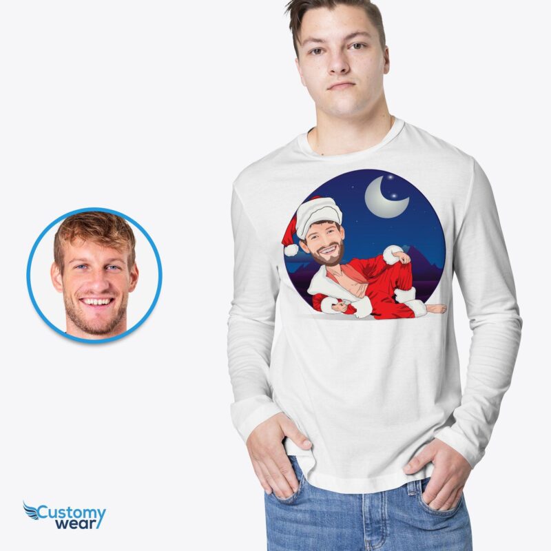 Sexy Santa Claus man shirt CustomyWear adult2, best friend gift ideas, cheap christmas shirts, christmas, christmas big brother announcemen