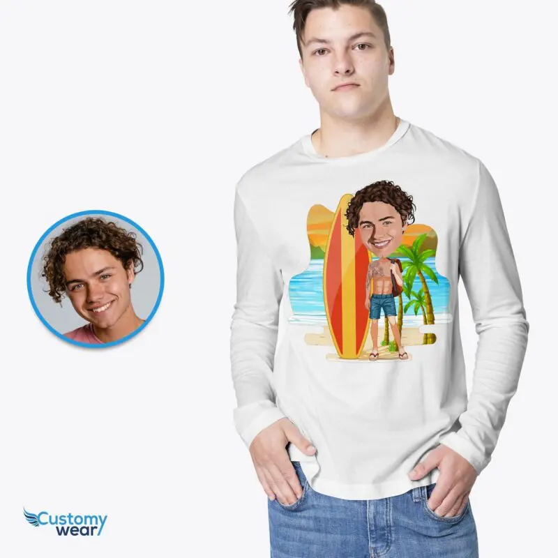 Catch Some Waves with Our Custom Sexy Surfer Man Shirt-Customywear-Adult shirts