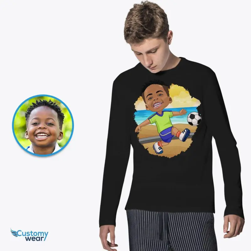 Score Big with Our Custom Soccer Boy Shirt!-Customywear-Boys