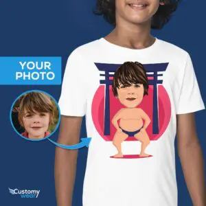 재미있는 스모 챔피언 – 일본 레슬링 선수에게서 영감을 받은 맞춤형 청소년 티셔츠! Axtra - 모든 벡터 셔츠 - 남성용 www.customywear.com