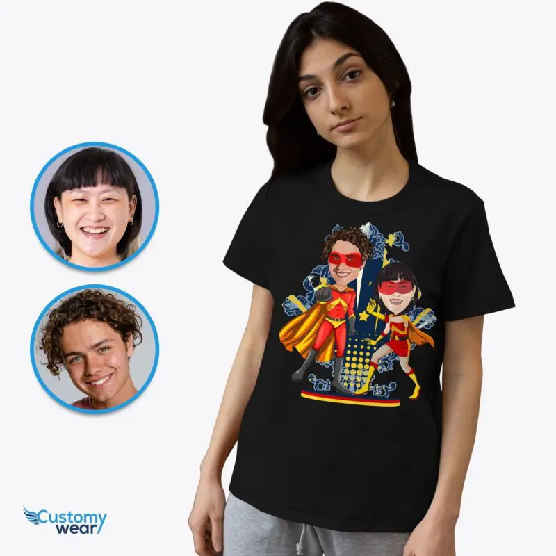 Powerful Love Unleashed - Custom Supercouple Shirts for Superhero Anniversary!-Customywear-Adult shirts