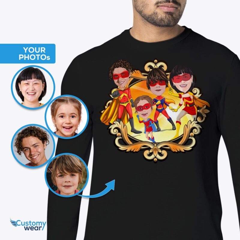 Superfamily shirts | Custom superhero family reunion tees CustomyWear adult, adult2, boyfriend_gift, Custom_family_shirts, Custom_superhero, family-adult, family-judge, f