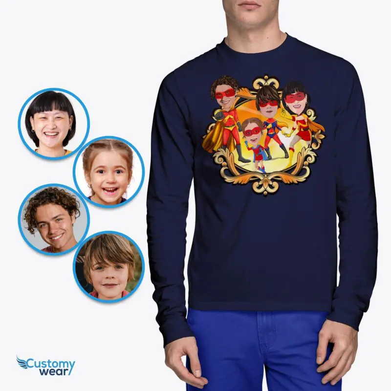 Unite Your Superfamily with Custom Superhero Shirts - Personalized Family Reunion Tees-Customywear-Adult shirts