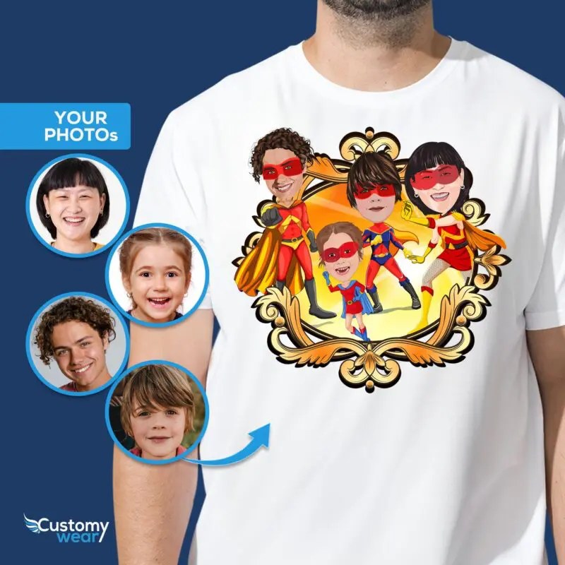 Unite Your Superfamily with Custom Superhero Shirts - Personalized Family Reunion Tees-Customywear-Adult shirts