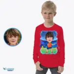 Custom Tennis Player Boy Shirt - Personalized Kids Sports Tee-Customywear-Boys