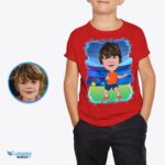 Kemeja Anak Laki-Laki Pemain Tenis Kustom - Kaos Olahraga Anak-Anak yang Dipersonalisasi-Pakaian Khusus-Anak Laki-Laki
