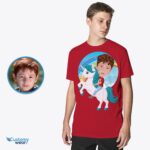Персонализирана тениска с ездач на еднорог - Очарователна детска тениска-Customywear-Любители на животни