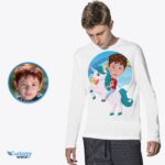 Персонализирана тениска с ездач на еднорог - Очарователна детска тениска-Customywear-Любители на животни