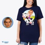 Персонализированная женская рубашка для верховой езды на корове | Футболка Cow Lover на заказ, одежда на заказ, рубашки для взрослых