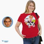 Személyre szabott női tehénlovaglóing | Egyedi Cow Lover pólók - Egyedi ruházat - Felnőtt ingek