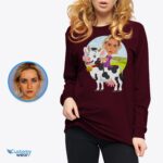 Személyre szabott női tehénlovaglóing | Egyedi Cow Lover pólók - Egyedi ruházat - Felnőtt ingek