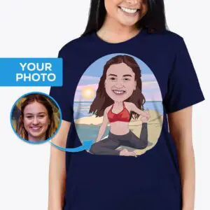Personalized Women’s Beach Yoga Shirt | Custom Yoga Tee Adult shirts www.customywear.com