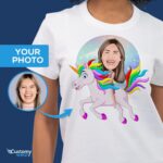 Personlig Unicorn Ridskjorta för kvinnor | Anpassad magisk t-shirt för alla åldrar-Customywear-vuxenskjortor