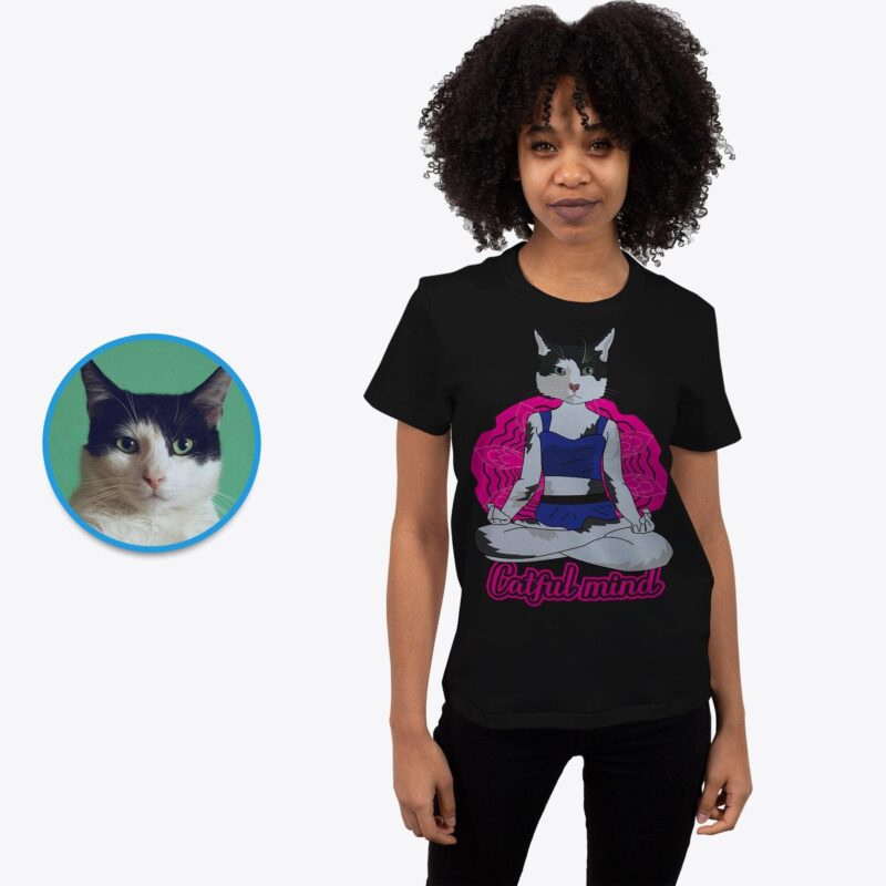 Yoga cat shirt for women CustomyWear adult, adult2, cat, custom_cat_shirt, custom_cat_t_shirt, custom_tshirt, female, single-judge, Sport