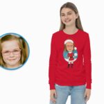 Personalized Youth Christmas Shirt | Custom Santa Claus Tee for Kids-Customywear-Christmas art T-shirts