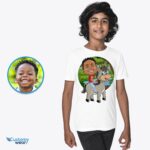 맞춤형 청소년 당나귀 라이드 셔츠 | 맞춤형 웃긴 어린이 티셔츠-Customywear-동물 애호가