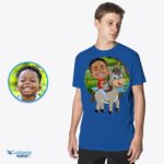 Baju Naik Keledai Remaja Custom | Kaos Anak Lucu yang Dipersonalisasi-Pakaian Khusus-Pecinta Hewan