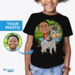 Camisa de paseo en burro juvenil personalizada ? Camiseta personalizada divertida para niños-Customywear-Amantes de los animales