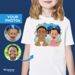 कस्टम यूथ बेबी कैरिकेचर शर्ट | वैयक्तिकृत फनी किड्स टी-कस्टमीवियर-गर्ल्स