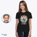 Personalized Zebra Riding Shirt | Custom Adventure Tee for All Ages-Customywear-Girls