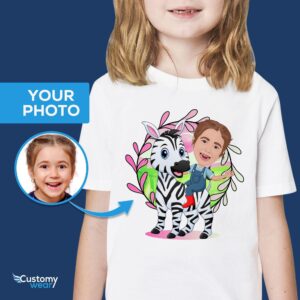 Zebra riding girl shirt CustomyWear adventure_shirt, Animal_shirt, Fantasy_shirt, girl, kid, kids, kids_birthday_shirt, Outdoor_shirt, s