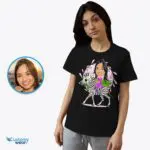Personalized Zebra Riding Woman Shirt | Wild Animal Fantasy Adventure Tee-Customywear-Adult shirts