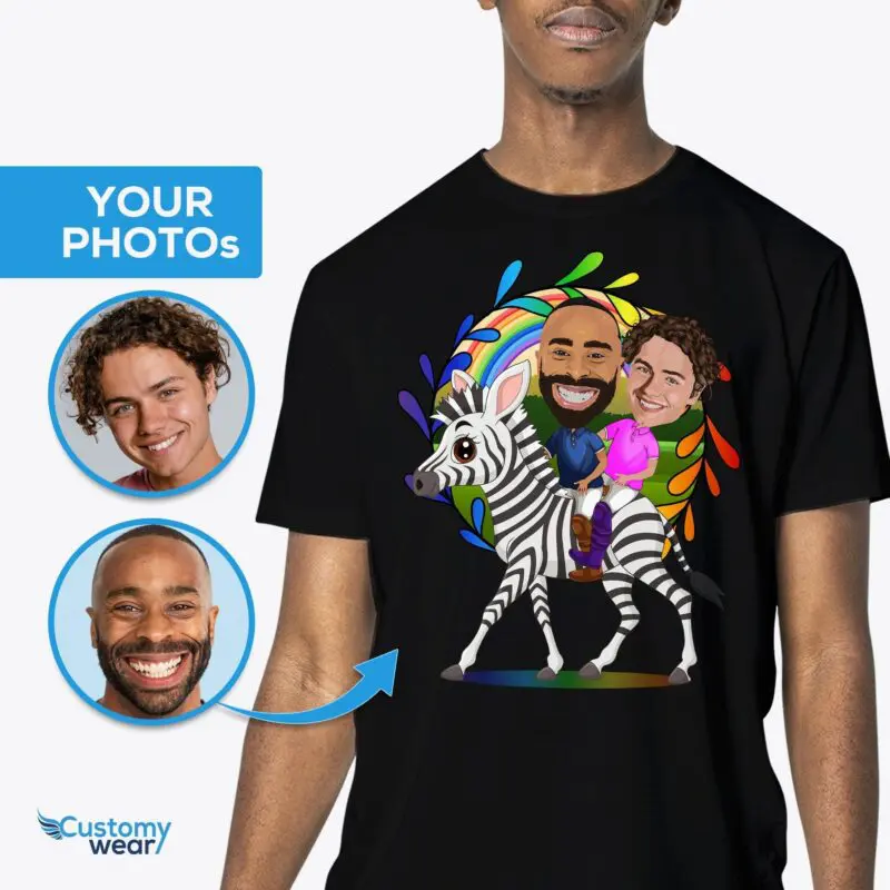 Personalized Zebra Adventure T-Shirt - Custom Animal Tee for All Ages-Customywear-LGBTQ
