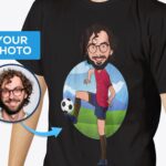 Personalized Soccer Player T-Shirt | Custom Football Tee with Your Photo-Customywear-Adult shirts