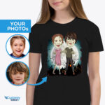 Personalisiertes Zombie-Paar-Halloween-T-Shirt-Customywear-Erwachsenen-Shirts
