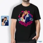 Custom Rose Design T-Shirt for Boyfriend - Perfect Anniversary Surprise-Customywear-Custom arts - Floral Design