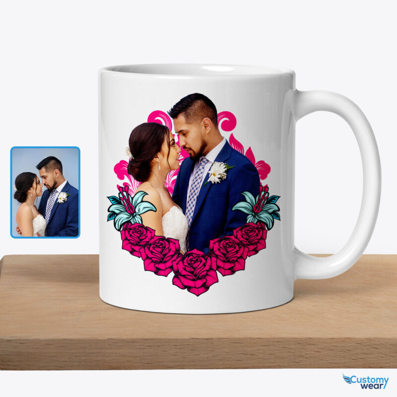 Custom Valentine’s Gift – Personalized Valentine’s Day Mug for Her and Women Custom arts - Floral Design www.customywear.com