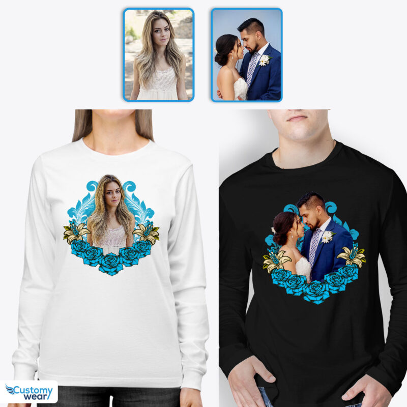 Custom T-Shirts for Bride and Groom – Ideal Valentine’s Day Couple Gifts Custom arts - Floral Design www.customywear.com