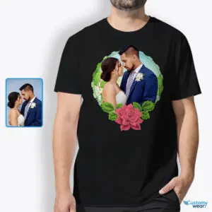 Tricou personalizat pentru bărbați cu artă florală – Cadou ideal de aniversare pentru el Arte personalizate - Design floral www.customywear.com