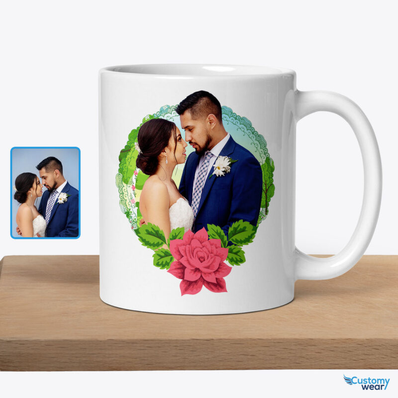 Custom Valentine Mug: Personalized Gift for Boyfriend and Husband Custom arts - Floral Design www.customywear.com