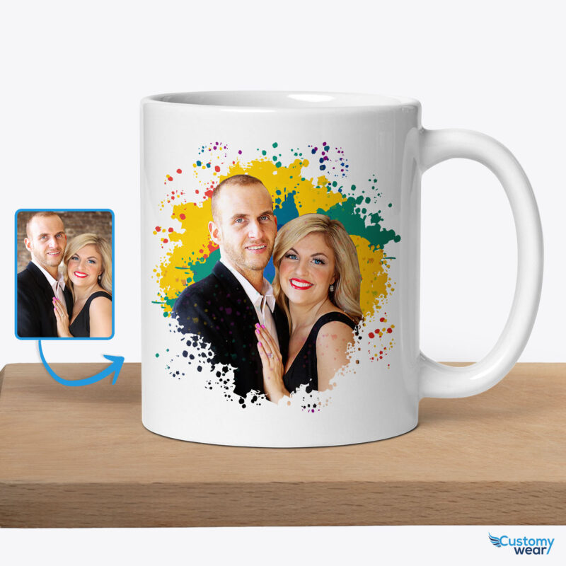 Romantic Personalized Custom Picture Mug for Girlfriend: Anniversary Gift | Cherish Your Moments Together Custom arts - Color Splash www.customywear.com
