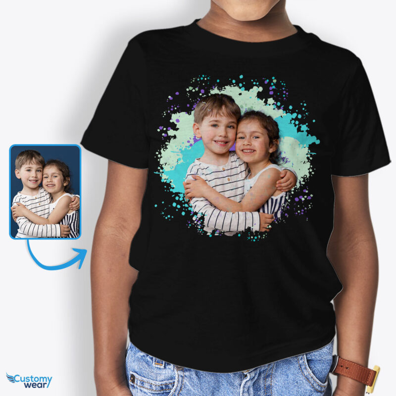 Adorable Custom Photo T-Shirt for Toddler Nephew and Niece | Special Gifts Custom arts - Color Splash www.customywear.com