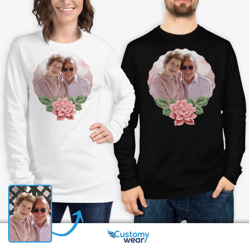Parents and Grandparents Valentine’s Couples T-Shirts – Customized Expressions of Love Custom arts - Floral Design www.customywear.com