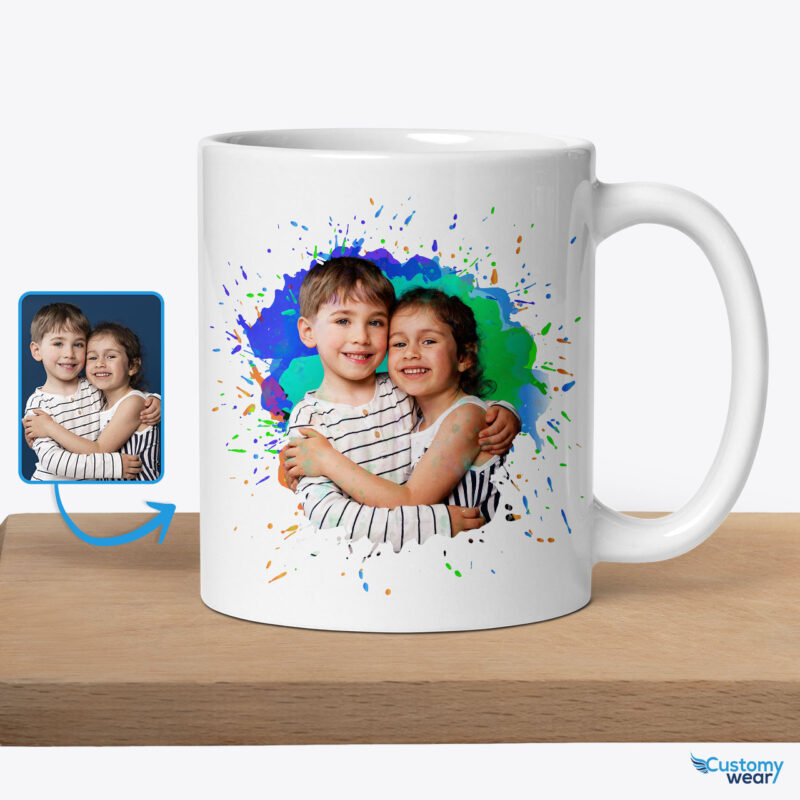 Cherished Memories Personalized Custom Kids Photo Mug for Daughter and Son Custom arts - Color Splash www.customywear.com