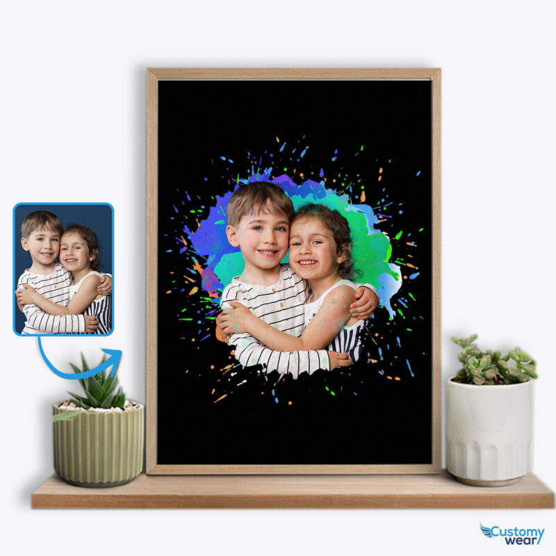 Whimsical Wonders Personalized Custom Kids Photo Poster – Perfect Gift for Children Custom arts - Color Splash www.customywear.com