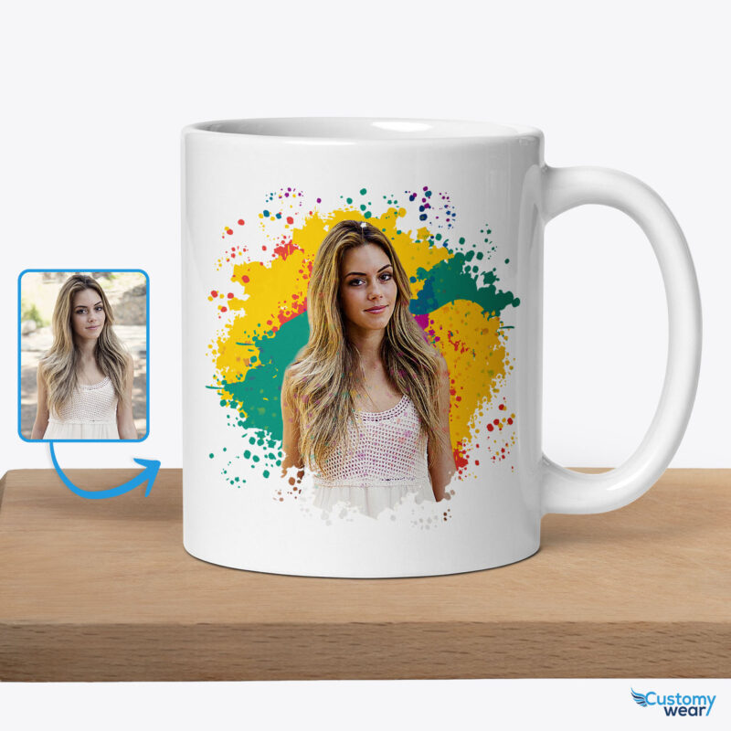 Romantic Personalized Custom Picture Mug for Girlfriend: Anniversary Gift | Cherish Your Moments Together Custom arts - Color Splash www.customywear.com