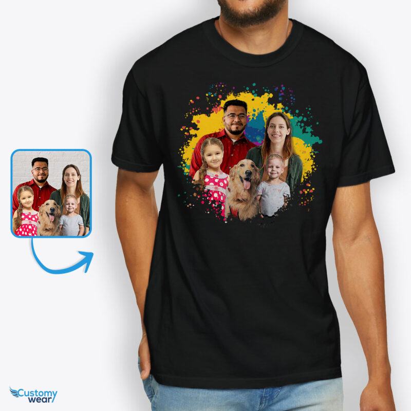 Heartwarming Custom Picture T-Shirt for Family Reunion: Personalized Gifts | Unite in Style Custom arts - Color Splash www.customywear.com