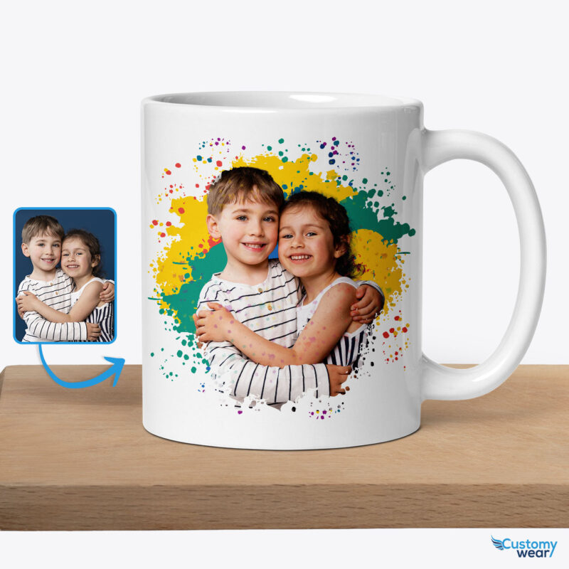 Siblings Custom Picture Mug: Personalized Gifts for Brothers and Sisters | Cherish Family Bond Custom arts - Color Splash www.customywear.com