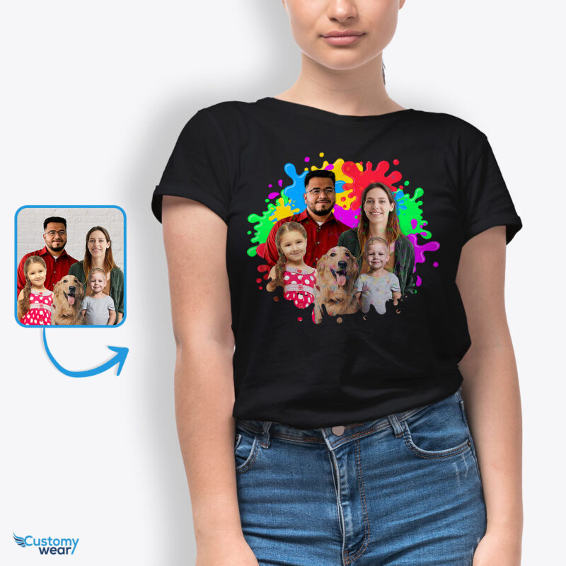 Personalized Custom Photo T-shirt for Sister Family | Trending Birthday Gifts for a Cherished Bond Custom arts - Color Splash www.customywear.com