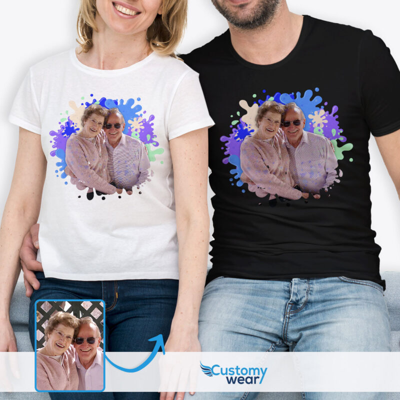 Personalized Custom T-Shirt for Grandmothers: Design Your Own Tee Shirt Memories Custom arts - Color Splash www.customywear.com