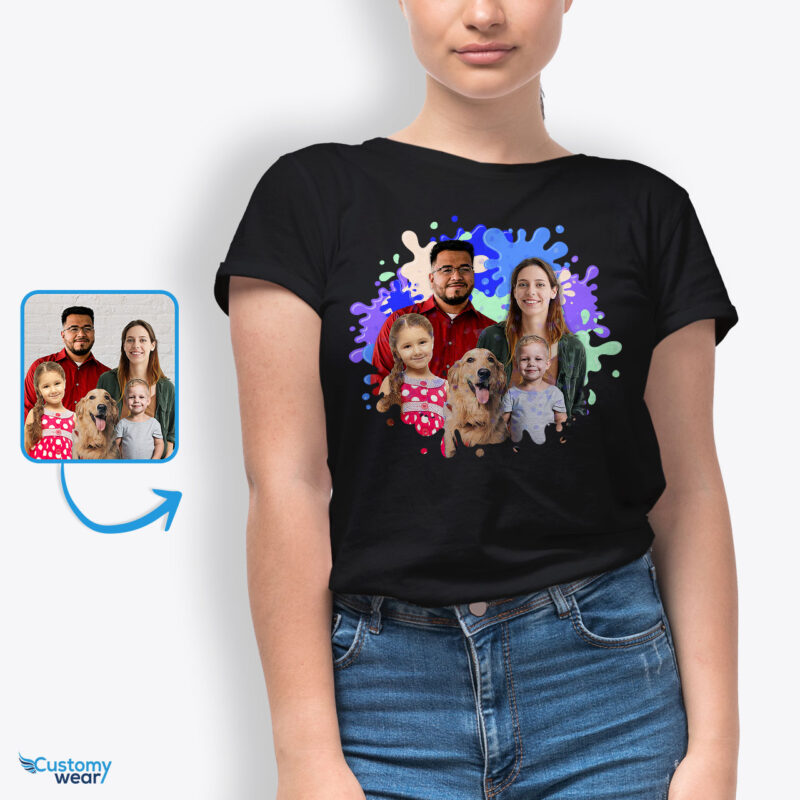 Personalized Custom T-Shirt for Grandmothers: Design Your Own Tee Shirt Memories Custom arts - Color Splash www.customywear.com